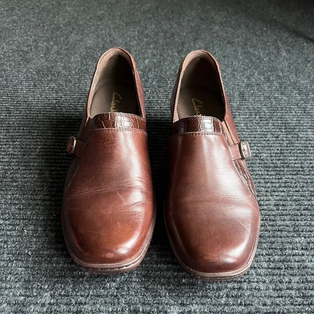 Clarks leather loafers